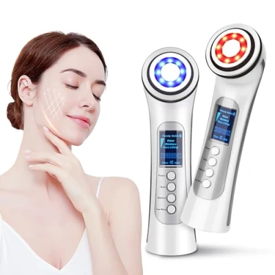 Imagen de CARER BEAUTY Dispositivo de belleza facial por radiofrecuencia Masajeador antienvejecimiento 5 en 1 utilizado para reafirmar la piel y