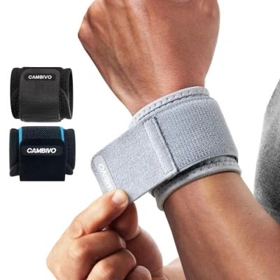 Imagen de CAMBIVO Muñequeras Gym Ajustable 2Pcs, Muñequera Gimnasio Transpirable, Wrist Wraps Neopreno Deportivas para Fitness, Entrenamiento de Fuerza