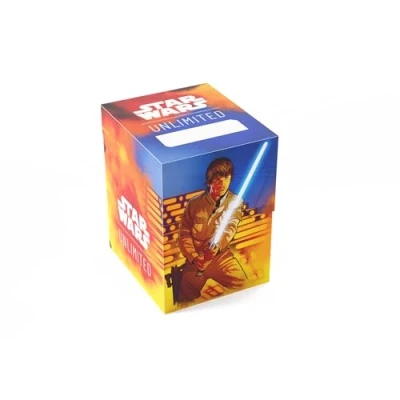 Imagen de Gamegenic Star Wars Unlimited Soft Crate Impresión a Todo Color con Diseños Oficiales Caja para Mazos Caben 60 Cartas Doble Funda TCGs y LCGs Diseño Luke/Vader