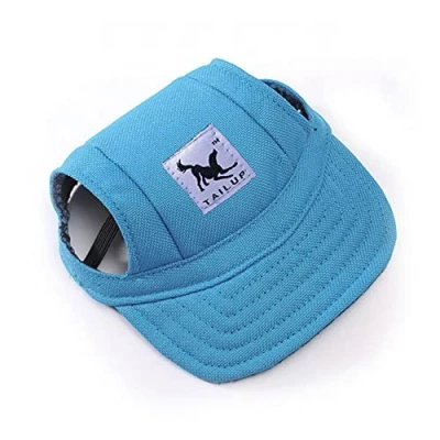Imagen de Himlaya Gorra de Béisbol del Perro para Mascota Protector Solar Visera Deportes al Aire Libre, Sombrero Ajustable Perros Grandes, medianos y pequeños (S,Azul)