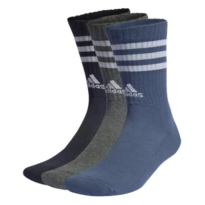 Imagen de adidas 3STRIPES CUSHIONED SPORTSWEAR CREW SOCKS 3 PAIR PACK, CALCETINES DE LA TRIPULACIÓN Unisex Niños, legend ink/preloved ink/dark grey heather,