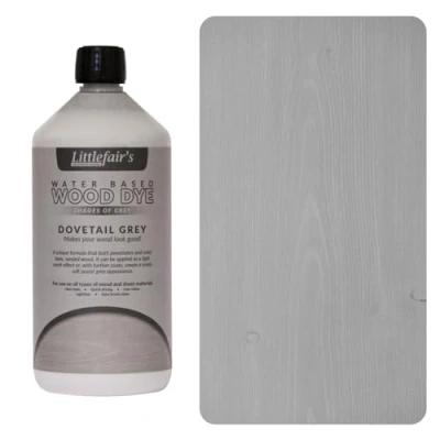 Imagen de Littlefair&#039;s Tinte para Madera 1ltr Acabado Premium, Fácil de Usar y Limpiar Basado en Agua, Seguro Ecológico Disponible Muchos Colores Color: Gris cola milano