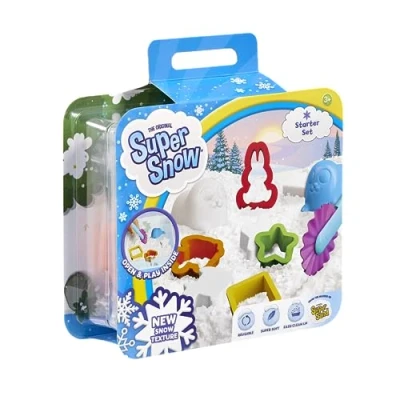 Imagen de GOLIATH Super Snow Kit de iniciación Juego Creativo para niños a Partir 3 años Arena mágica construcción e imaginación Suave al Tacto Caja Convertible en Tablero