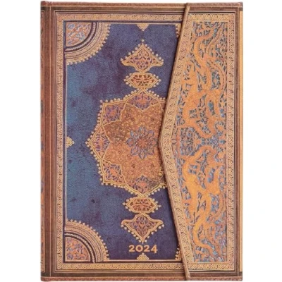 Imagen de Paperblanks Calendario de 12 meses 2024 índigo safávico Horizontal Midi (130 x 180 mm)