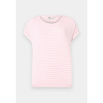 Imagen de ONLY Onlmoster Stripe O NECK Camiseta estampada, Mujer, Talla: Medium, Pink lady/cloud dancer