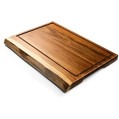 Imagen de Style de Vie Tabla cortar (madera acacia, borde natural y canal, 50 x 35 3 cm)