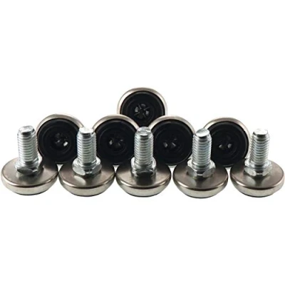 Imagen de vasalat VAS139 Tornillo de Ajuste Altura M10, Rosca 30 mm, plástico Negro/Acero. Contenido: 10 Unidades, Plata, Set Piezas