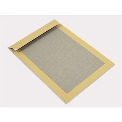 Imagen de Netuno 25x sobres postales marrónes con dorso de cartón gris DIN B4 250x353mm 400g solapa recta sin ventana despegable tira adhesiva para envíos correos certificados contratos fotografías diplomas