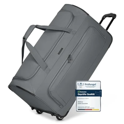 Imagen de Artículos comunes Duffle Essentials, gris, L (71 cm), Bolsa de viaje con ruedas