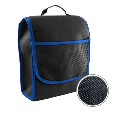 Imagen de L &amp; P Car Design Organizador pequeño para maletero de coche, bolsa herramientas, con cierre velcro (negro y azul)