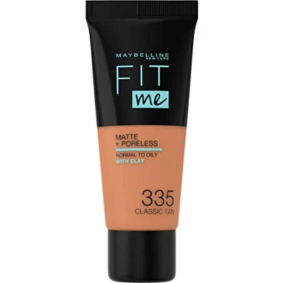 Imagen de Maybelline New York Fond de Teint Fluide Fit Me Matte &amp; Poreless Peaux normales à grasses teinte : 335 Brun Classique 30 ml