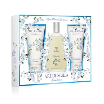 Imagen de Aire de Sevilla Gardenias Set Perfume para Mujer EDT, Crema Perfumada y Gel Exfoliante