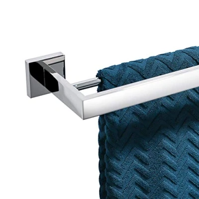 Imagen de Turs Sus 304 Acero Inoxidable Toalla toallero Estante de baño con Doble Barra Cuadrada Rack Montaje en Pared, Acabado Pulido, K7005P