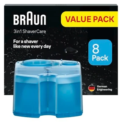 Imagen de Braun ShaverCare 3 en 1 SmartCare Center Cartuchos De Recambio, Limpieza, Paquete 8