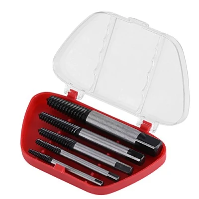 Imagen de Juego Extractores Tornillos Dañado Quitar Conjunto Perno Fácil Sacar Herramienta Extracción Con Caja Mecánicos 5Pcs 4 18Mm