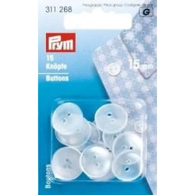 Imagen de Prym Buttons, White, 2 x 1 cm