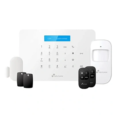 Imagen de Nivian Sistema de Alarma para Casa y Negocios Sin Cuotas Mensuales Kit WiFi/gsm Control Remoto a través App Tuya Fácil Instalación Cables hasta 60 detectores