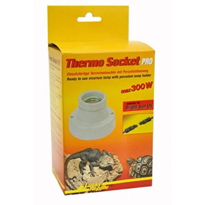 Imagen de Lucky Reptile HTSP 1 Thermo Socket Pro, Porzellanfassung Gerade, montierte Terrarienleuchte