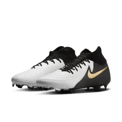 Imagen de Nike Performance Phantom LUNA II Academy FG/MG Botas de fútbol con tacos, Hombre, Talla: 44, White/black/metallic gold coin Zapatos