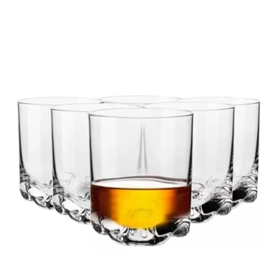 Imagen de Krosno Vasos de Whisky Juego 6 280 ml con Base Ornamental Colección Mixology Perfectos para y Cócteles Elaborados Cristalería Premium Ideal Casa, Bar Regalos