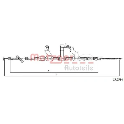 Imagen de METZGER 17.2584 Cable de Freno Mano Atrás derecha 1875/1665 COFLE HYUNDAI: Tucson