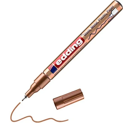 Imagen de Edding Glanzlack Marker Sharpie Fino (0.8 mm) 780 Paquete 8 Colores a Elegir Cobre, 1