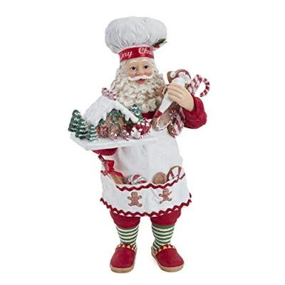 Imagen de Kurt S. Adler Papá Noel, cloruro de polivinilo Resina, Multicolor, 10.5 Pulgadas