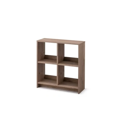 Imagen de Iris Ohyama, Librería cubo / Estante abierto de madera Mueble con 4 estantes madera, Modular, Diseño, Oficina, Casa, escuela Wood Open Shelf WOS Marrón ceniza