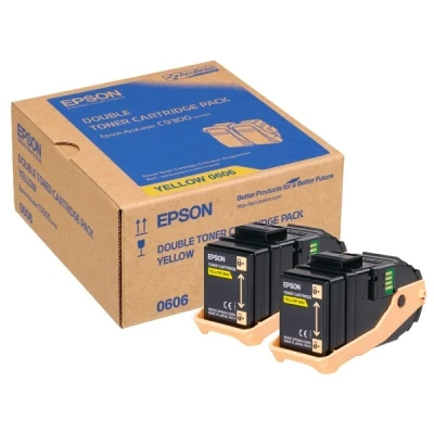 Imagen de Epson Doble Pack Tóner Amarillo Aculaser C9300