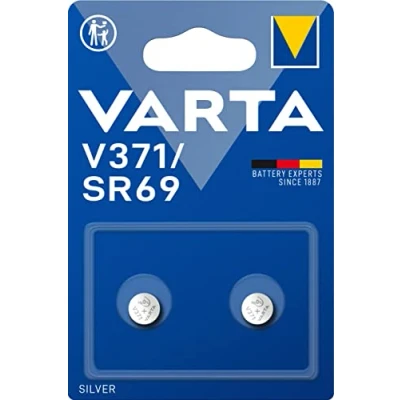 Imagen de Varta v371/sr69 pack de 2 pilas (óxido plata, 1.55 v, 30 mah).