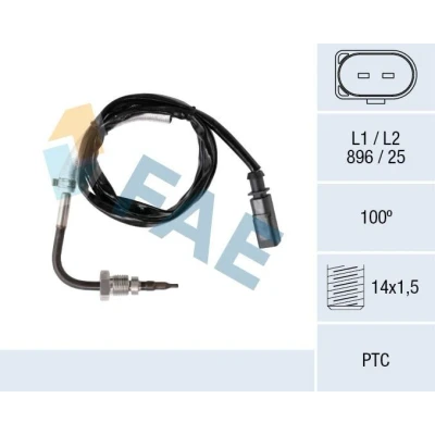 Imagen de FAE 68093 Sensores de turbocompresor escape AUDI: Q5, A4 B8 Berlina, A5 Sportback