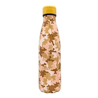 Imagen de NERTHUS FIH 857 Botella Doble Pared Camuflaje Desierto 500ml Acero Inoxidable, Libre de BPA, 18/8, 500 ml