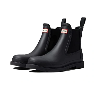 Imagen de Hunter Original MENS Commando Chelsea BOOT Botas de agua, Hombre, Talla: 47, Black Fibra sintética