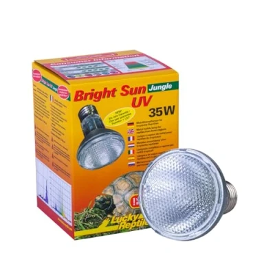 Imagen de Lucky Reptile Bright Sun UV Desert Set Completo 50W Lámpara halogenuros metálicos Base y balasto Incluido de Calor para Reptiles cerámica termorresistente Accesorios terrario