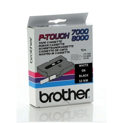 Imagen de P Touch PC Brother TX 335 cinta blanco sobre negro 12 mm (original)