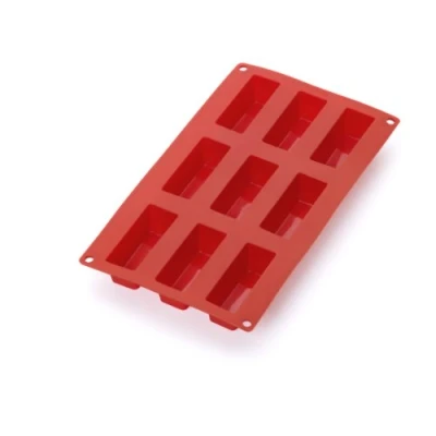 Imagen de Lékué Molde silicona para Mini Pasteles/bizcochos, Rojo, 9 cavidades