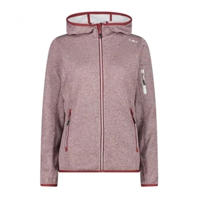 Imagen de CMP Chaqueta de Knit Tech para Mujer con Capucha Fija, Granata Off White, 42