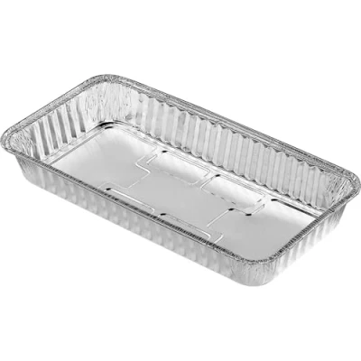 Imagen de ALGON Bandeja Desechable 3/U para Servir Alimentos Rectangular Ideal Fiestas, Eventos y Catering con diseño Resistente práctico