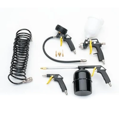 Imagen de MICHELIN CAKITMICHELIN Kit de aire profesional 5 pzs. (pistolas pintar, soplar, petrolear, lavar y espiral), negro