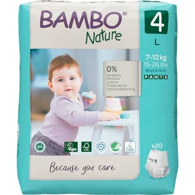 Imagen de Bambo Nature pantalones de entrenamiento alta calidad, dominadas, para ir al baño con etiqueta ecológica, pañales entrenamiento, seguros y cómodos,