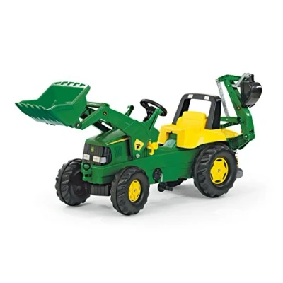 Imagen de Rolly Toys 6 81 107 Tractor En Pedales Rollyjunior John Deere Excavadora Frontal Trasero