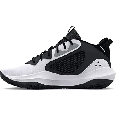 Imagen de Under Armour Court Performance GS Lockdown Zapatillas de baloncesto, Talla: 40, White Piel/tejido sintético