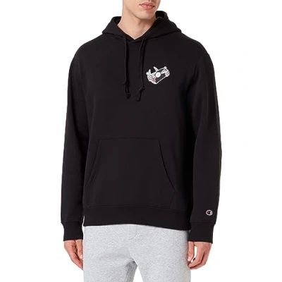 Imagen de Champion Rochester 1919 Graphic Gallery Heavy Powerblend Fleece Sudadera con Capucha, Negro, L para Hombre