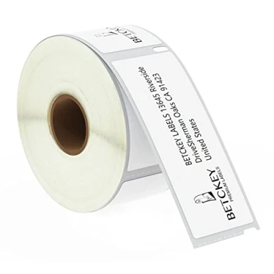 Imagen de BETCKEY 1 Rollo 99012 etiquetas Autoadhesivas Compatible con DYMO S0722400, 36mm x 89mm, 260 de dirección grandes para LabelWriter 450 &amp; 4XL