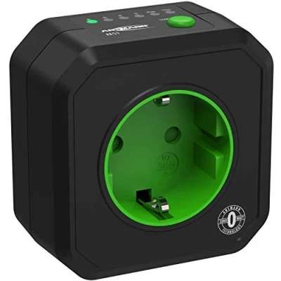 Imagen de ANSMANN Enchufe con temporizador 6 Programas AES 1 Zero desde 15 min hasta 8h Carga máx. 2500W / 10A Negro y verde
