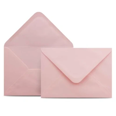 Imagen de Colours 4 you Sobres (100 unidades, DIN C6, 11,4 x 16,2 cm, cierre húmedo de 100 g/m², solapa en punta, sin ventana), color rosa