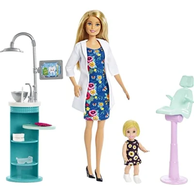 Imagen de Barbie Quiero Ser Dentista muñeca con bebé y Accesorios (Mattel FXP16)