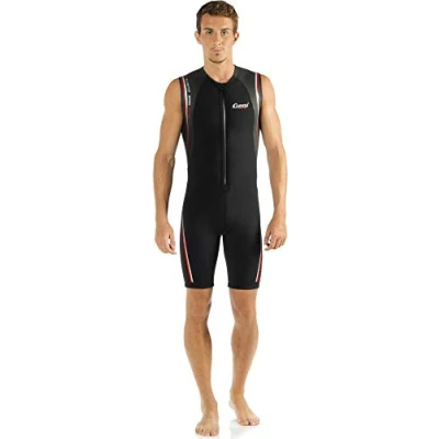 Imagen de Cressi Termico Man Shorty Wetsuit Traje Monoshort sin Capucha en Neopreno 2mm Biforrado para Hombre, Men&#039;s, Negro/Rojo, XXL/6