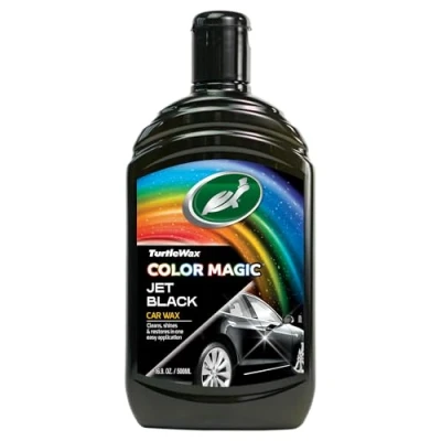 Imagen de Turtle Wax Colour Magic, abrillantador de coche refrescante, 500 ml, 1 paquete, negro, elimina pequeños arañazos, fácil usar, realza el color, protección duradera y brillo impecable.