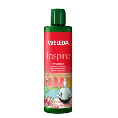 Imagen de Weleda Inspire, Gel de Ducha Cremoso Granada, Limpia Suavemente la Piel, Sensación Relajante y Estimulante, con Granada Vainilla, Natural, Vegano, Todo Tipo Pieles 400 ml